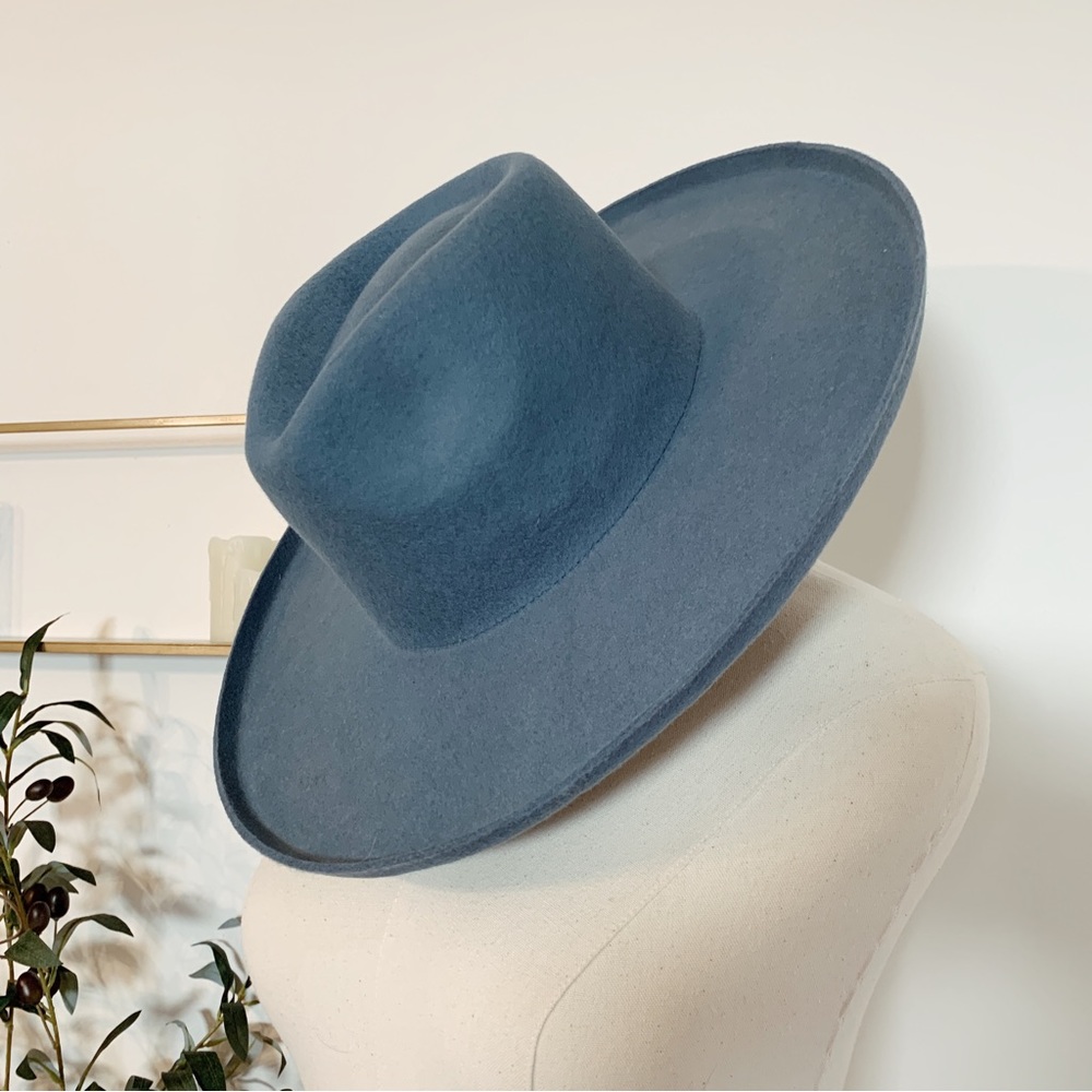 Blue Wide Brim Hat, Olive & Pique - adjustable sizing